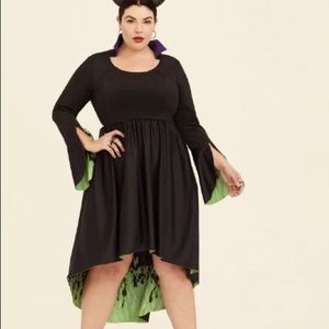 Torrid Maleficent Green, Purple and Black Dress/Halloween Costume